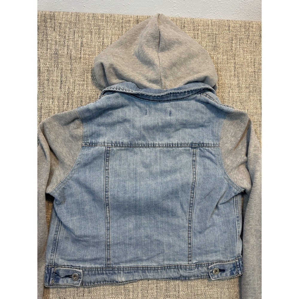Bullhead Jeans Jacket Removable Hood Sweatshirt Girls Large - Picture 14 of 16
